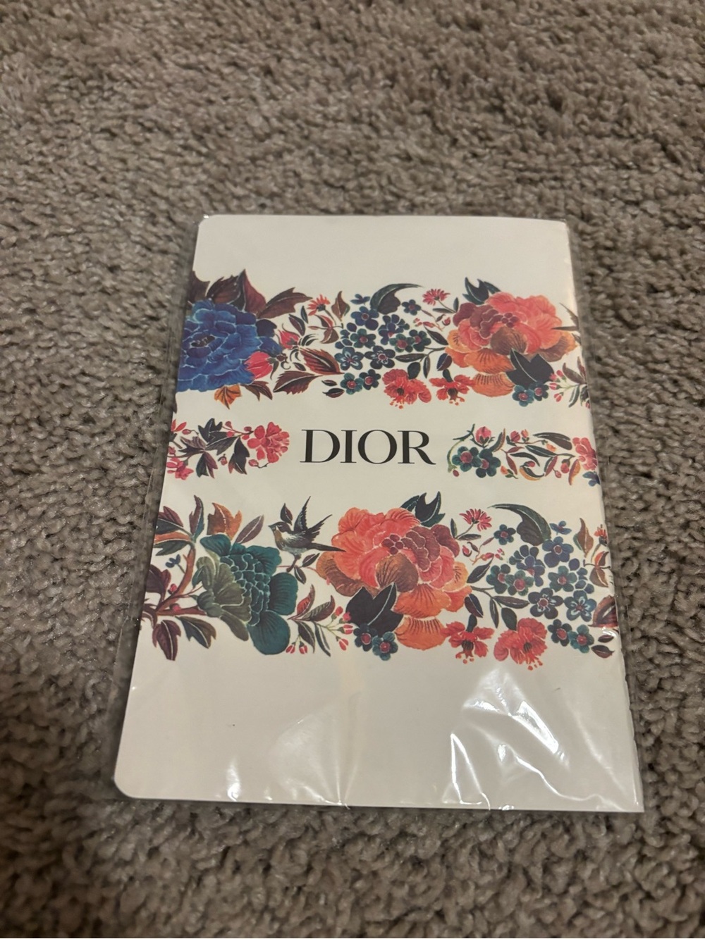 Christian Dior White Floral notebook with Multicolor Blooms